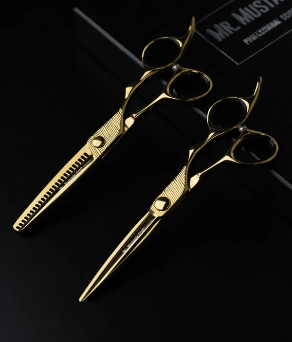 Mr. Mustache Craft Gold - Knipschaar Effileerschaar - 5.5" / 6.0" / 6.5"