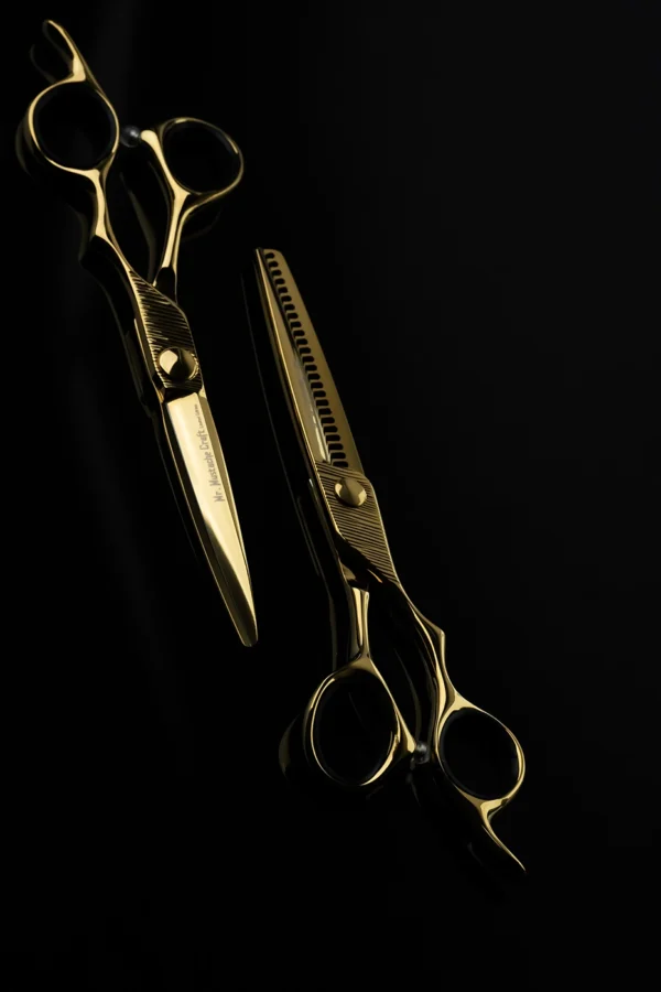 Mr. Mustache Craft Gold - Knipschaar Effileerschaar - 5.5" / 6.0" / 6.5" - Afbeelding 2